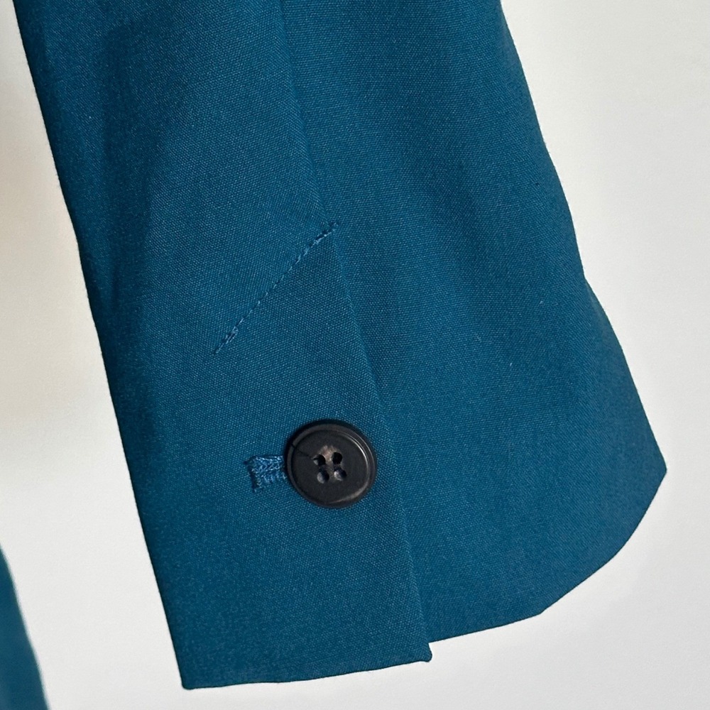 Zara Teal Single-Button Blazer - Picture 6 of 15